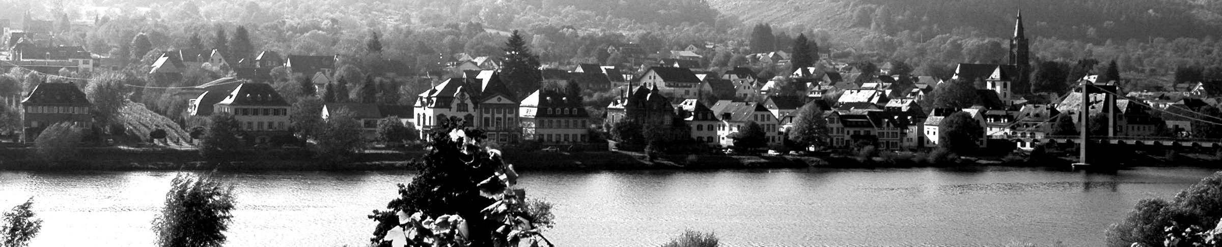 Wehlen an der Mosel, vom gegenüberliegenden Ufer gesehen